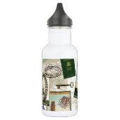 Moderne vintage reizen waterfles  (Links)