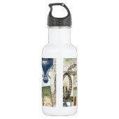 Moderne vintage reizen waterfles  (Achterkant)