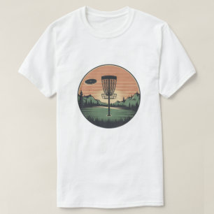 Moderne Vintage Retro Frisbee Disc Golf Mand T-shirt