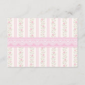 Moderne Vintage Roze Strik Luier Raffle Informatiekaartje (Achterkant)