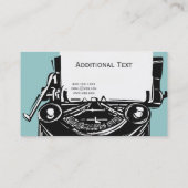 Moderne Vintage schrijfmachine voor legerfunctie Visitekaartje (Achterkant)