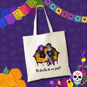 Moderne Vintage Tot de Dood Ons Scheidt Suiker Sch Tote Bag