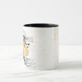 Moderne vintage waterverf pompoenen mok (Midden)