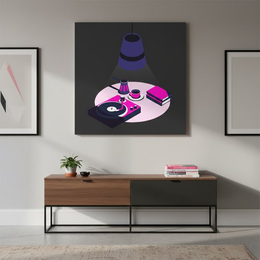 Moderne Vinyl Koffieposter Poster
