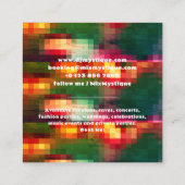 Moderne Vinyl Record DJ Foto Vierkante Visitekaartje (Achterkant)