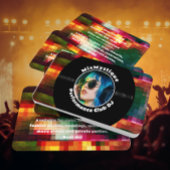 Moderne Vinyl Record DJ Foto Vierkante Visitekaartje
