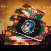Moderne Vinyl Record DJ Foto Visitekaartje