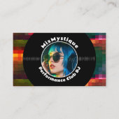 Moderne Vinyl Record DJ Foto Visitekaartje (Voorkant)