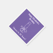 Moderne Violet Proost op 30-jarige verjaardag serv Servet (Hoek)