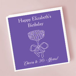 Moderne Violet Proost op 30-jarige verjaardag serv Servet