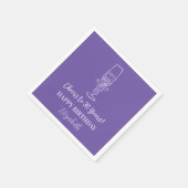 Moderne Violet Proost op 30-jarige verjaardag serv Servet (Hoek)