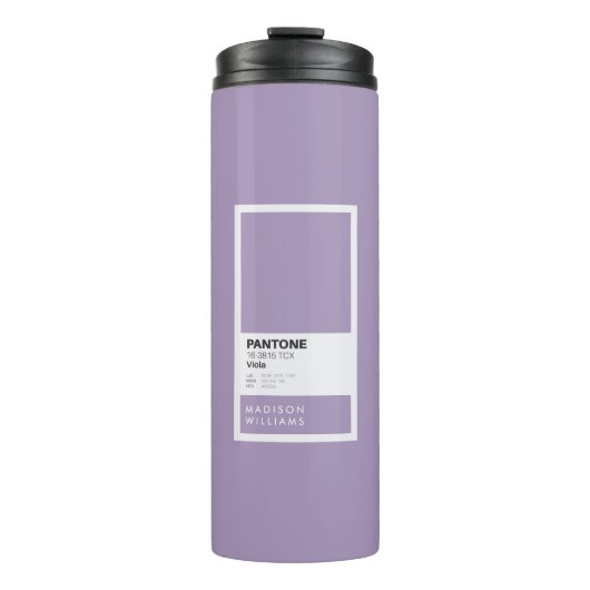 Moderne Violet Travel Tumbler | minimalistisch iso Thermosbeker (Voorkant)