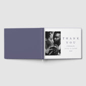 Moderne Violet Typografie Foto Bruiloft Gastenboek (Volledig)