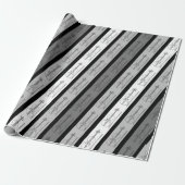 Moderne viool koel patroon gestreept retro chic gr cadeaupapier (Uitgerold)