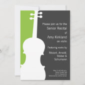 Moderne Viool / Viola Overweging uitnodiging - Gro (Voorkant)
