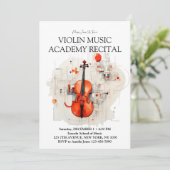 Moderne Vioolmuziek Academie Speciale Recital Kaart (Staand voorkant)