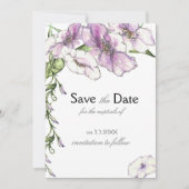 Moderne Viooltjes Save the Date (Voorkant)
