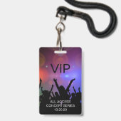 Moderne VIP-all-access-concertpas op maat Badge (Voorzijde met lanyard)