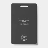 Moderne VIP All Access Evenement Concert Match Par Badge (Achterkant)