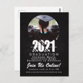 Moderne Virtual Afstuderen krijtbord foto Briefkaart (Voorkant / Achterkant)