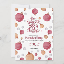 Moderne Virtual Christmas Waterverf Ornamenten Kaart