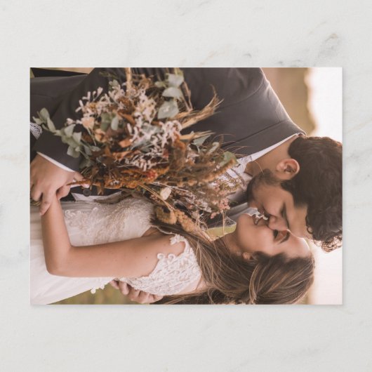 Moderne virtuele bruiloft voor zwarte en witte kal uitnodiging briefkaart (Achterkant)