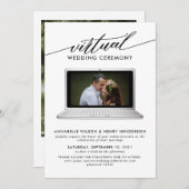 Moderne virtuele fotobruiloft-ceremonie kaart (Voorkant / Achterkant)