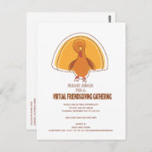 Moderne virtuele vriendschappelijke Thanksgiving u Briefkaart (Voorkant / Achterkant)