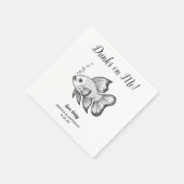 Moderne Vis Bruiloft Cocktail Servetten  (Hoek)