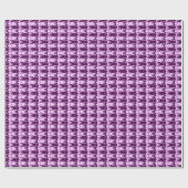 Moderne vis, orchidee en paars, middeleeuwen cadeaupapier (Vlak)