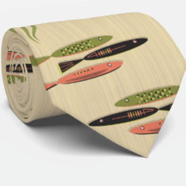 Moderne vis uit het midden van de eeuw stropdas