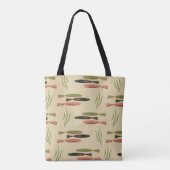 Moderne vis uit het midden van de eeuw tote bag (Achterkant)