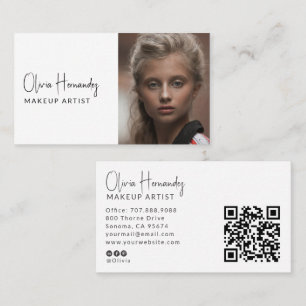 Moderne Visagist Foto QR Code Visitekaartje