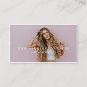 Moderne Visagist Haarstylist QR-code Foto Visitekaartje (Voorkant)