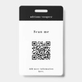 Moderne Visagist QR-code  Professionele Stylist Badge (Achterkant)