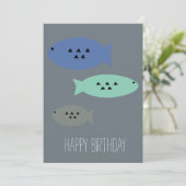 Moderne visgeometrische vormen kaart (Staand voorkant)