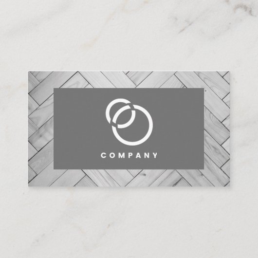 Moderne visgraat Logo Visitekaartje (Achterkant)