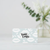 Moderne Visitekaart – QR-code & logo Visitekaartje (Staand voorkant)