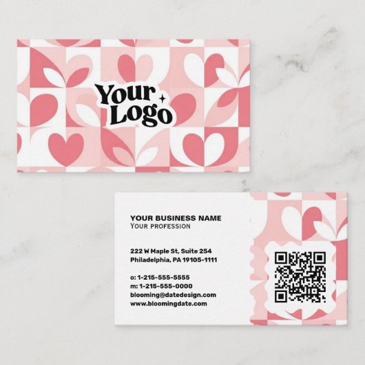 Moderne Visitekaart – Qr-code & logo Visitekaartje (Voorkant / Achterkant)