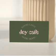 Moderne visitekaart voor coffeeshop | Cafe brandin