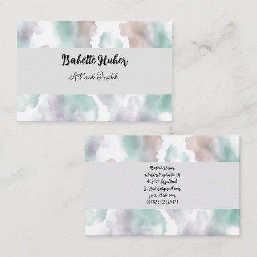 Moderne  visitekaartje (Voorkant / Achterkant)