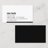 Moderne Visitekaartje aan zwarte en witte rand (Voorkant / Achterkant)