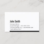 Moderne Visitekaartje aan zwarte en witte rand (Voorkant)