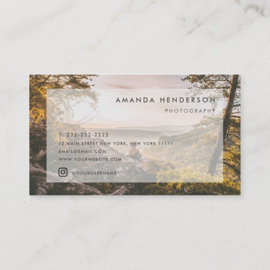 Moderne Visitekaartje Aangepaste achtergrond (Achterkant)