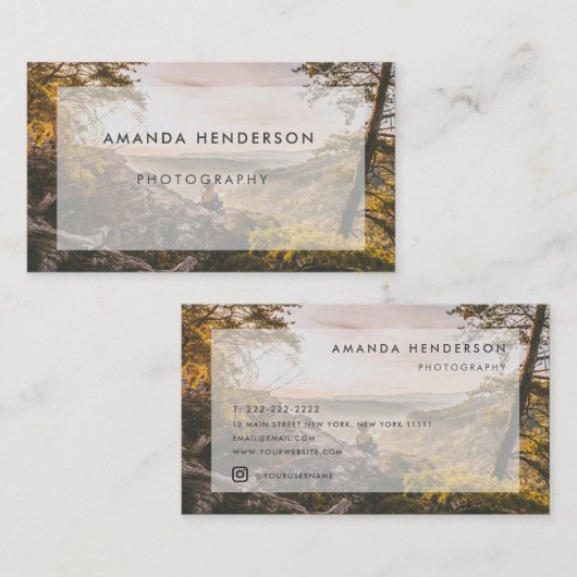 Moderne Visitekaartje Aangepaste achtergrond (Voorkant / Achterkant)