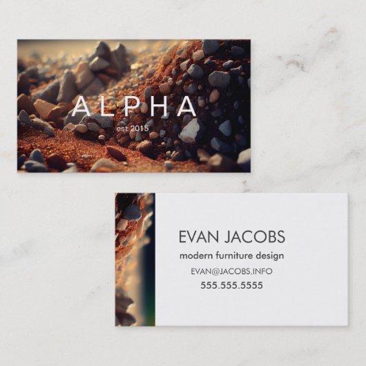 Moderne Visitekaartje achtergrondse grindrots (Voorkant / Achterkant)