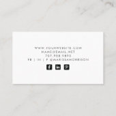 Moderne Visitekaartje Botanische Naam Script Type (Achterkant)