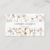 Moderne Visitekaartje Botanische Naam Script Type (Voorkant)