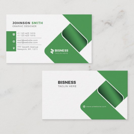 Moderne visitekaartje design sjabloon (Voorkant / Achterkant)