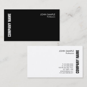 Moderne Visitekaartje elegant zwart wit, aangepast